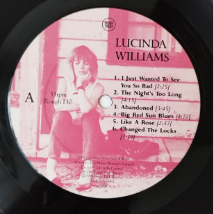 Lucinda Williams ‎- Lucinda Williams 1989 UK Vinyl LP ***READY TO SHIP from Hong Kong***